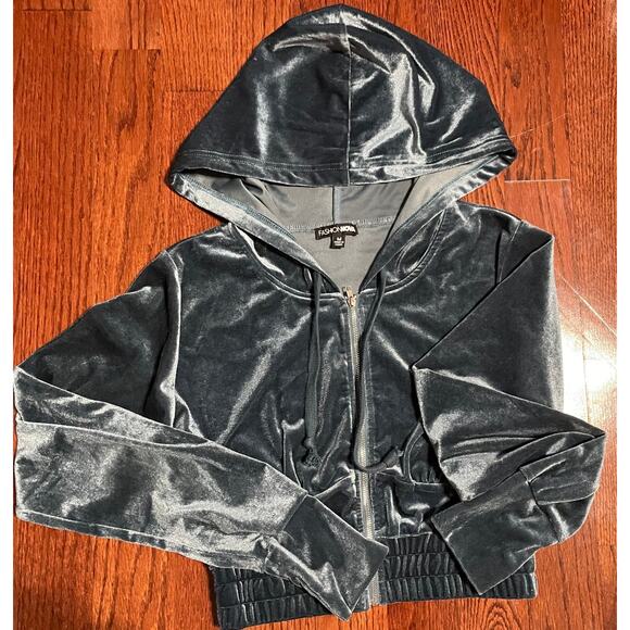 Fashion Nova Blue VelourTrack Suit Size M - Picture 7 of 10